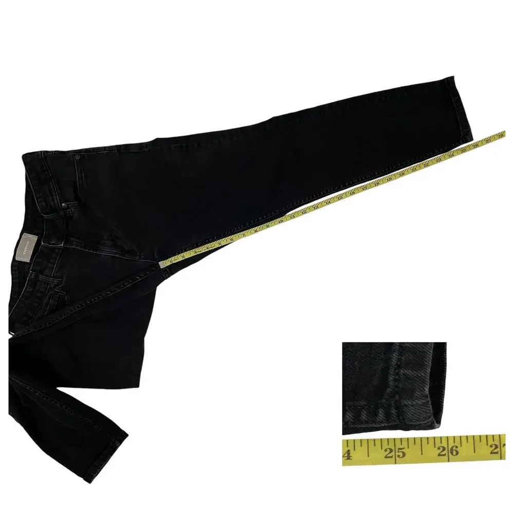 Everlane Mid-Rise Skinny Jeans - Washed Black - 28 Ankle